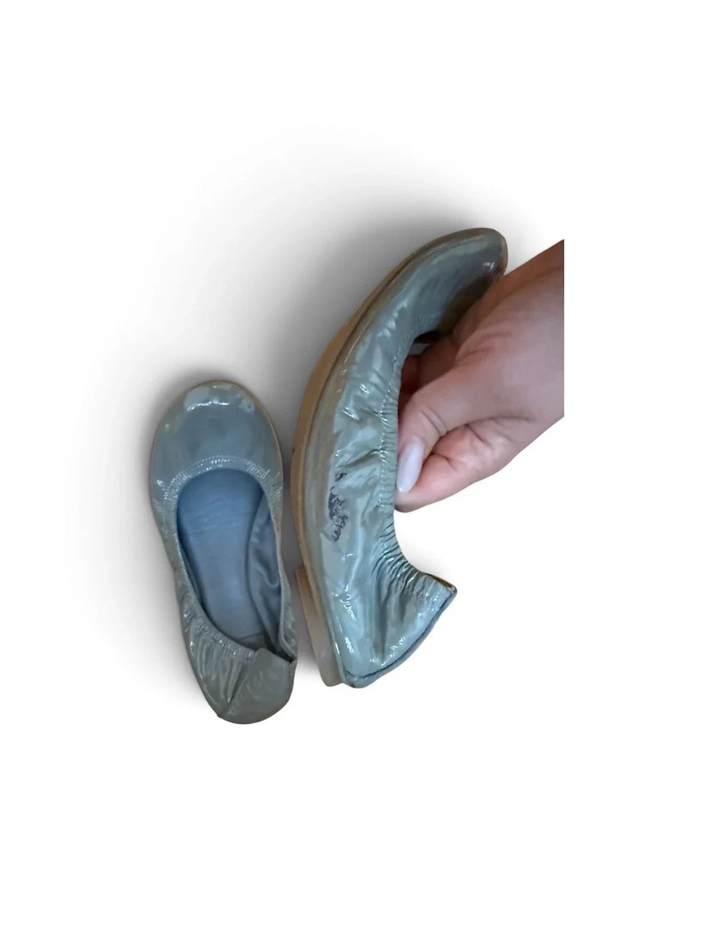 Tory Burch Light Blue Patent Leather Ballet Flats